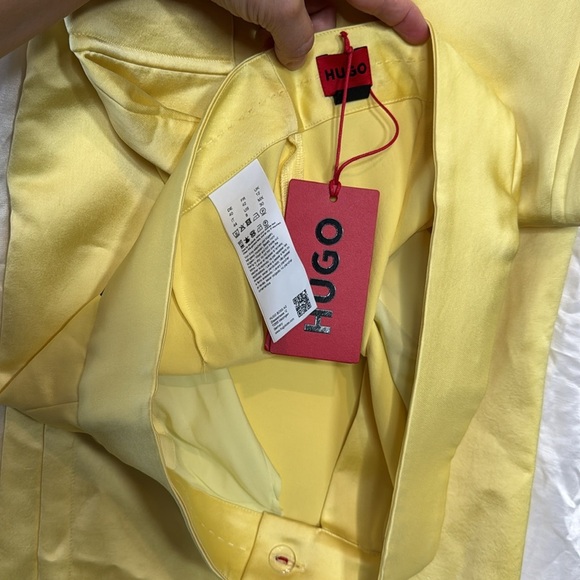 Hugo Women's Wide Leg Cargo Pants - Yellow Yellow Cargo Pants - Picture 7 of 8